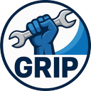 Grip Garage logo: a fist gripping a wrench